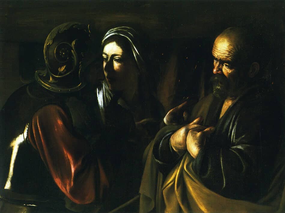 Denial of Saint Peter, 1610 by Caravaggio