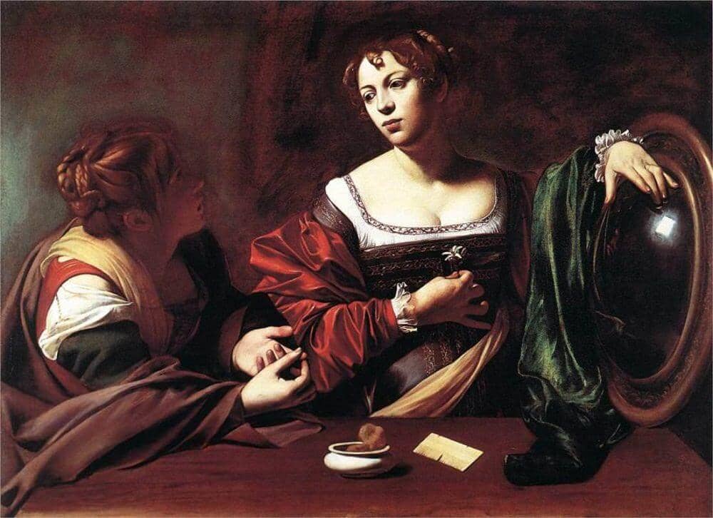 Martha and Mary Magdalene, 1598 by Caravaggio