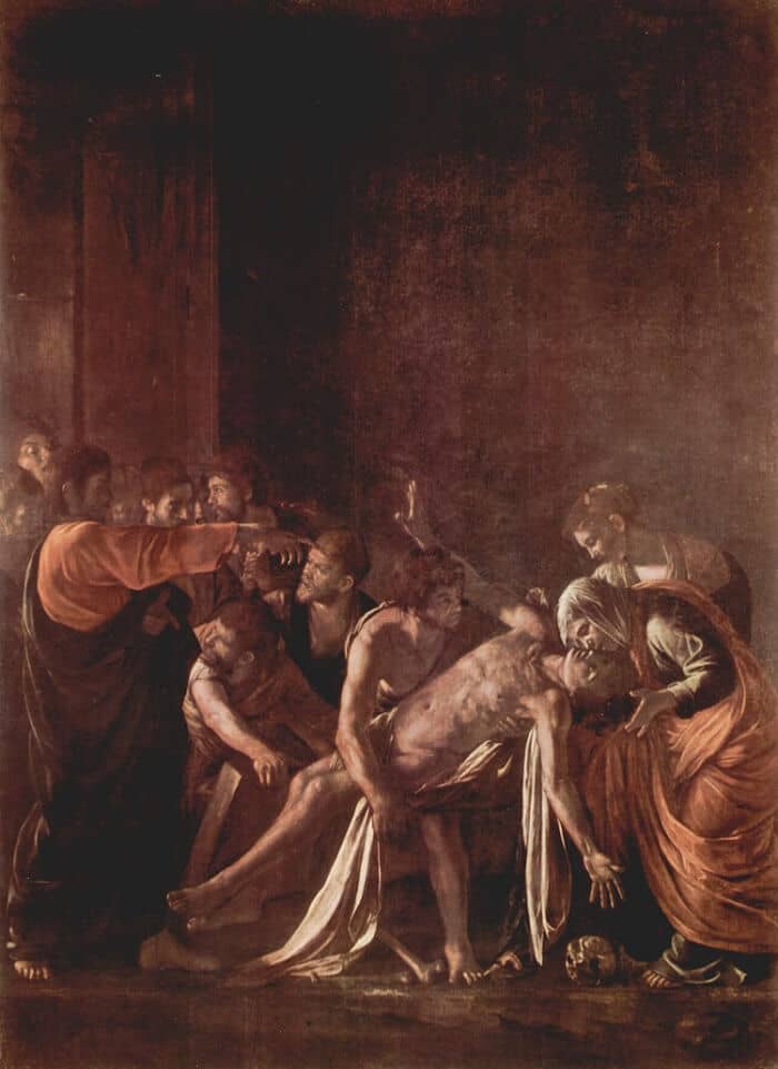 Resurrection of Lazarus, 1609 by Caravaggio