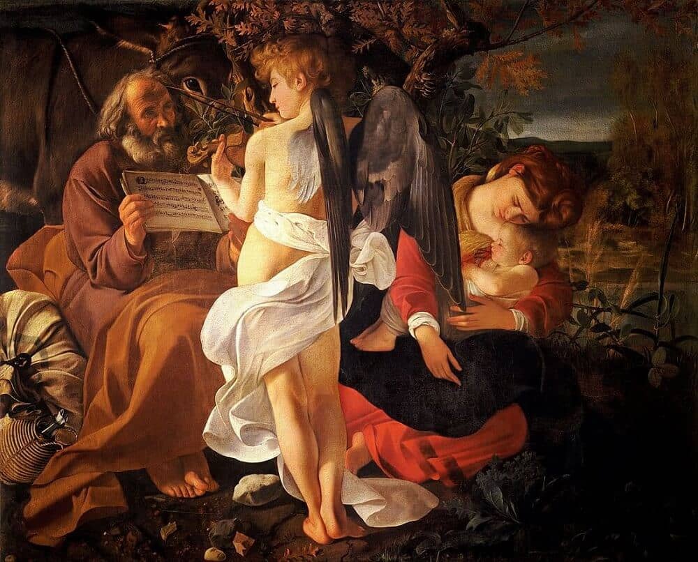 The Rest on the Flight into Egypt, 1597 by Caravaggio