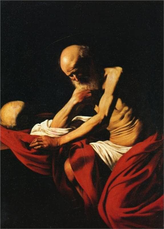 Saint Jerome in Meditation, 1606 by Caravaggio